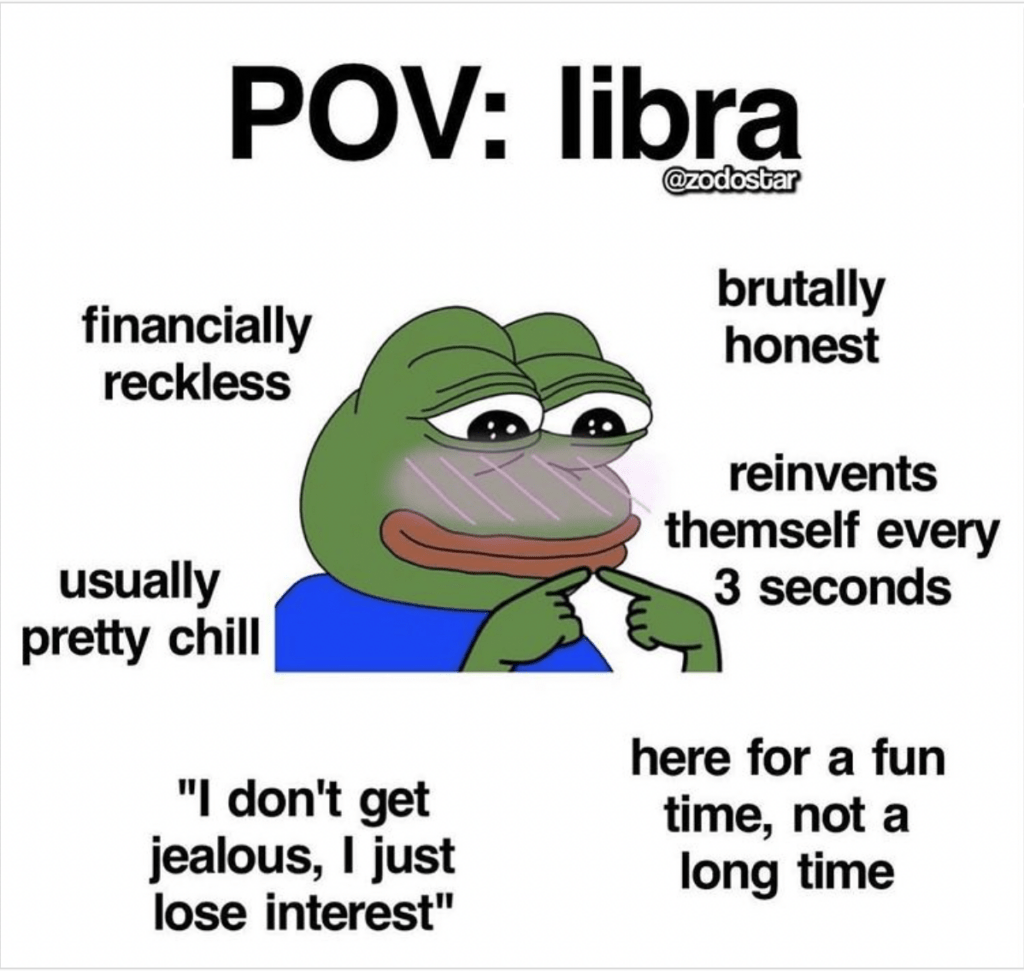 Libra meme: star sign traits