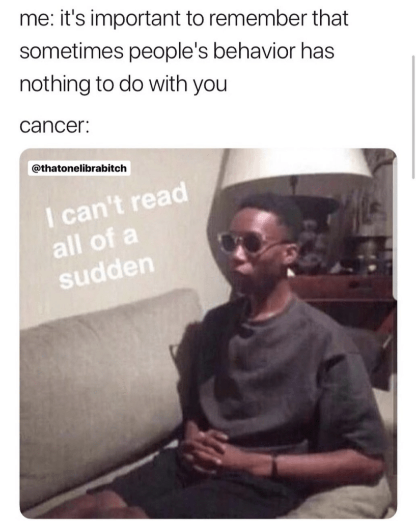 Cancer meme: denying their sensitivity