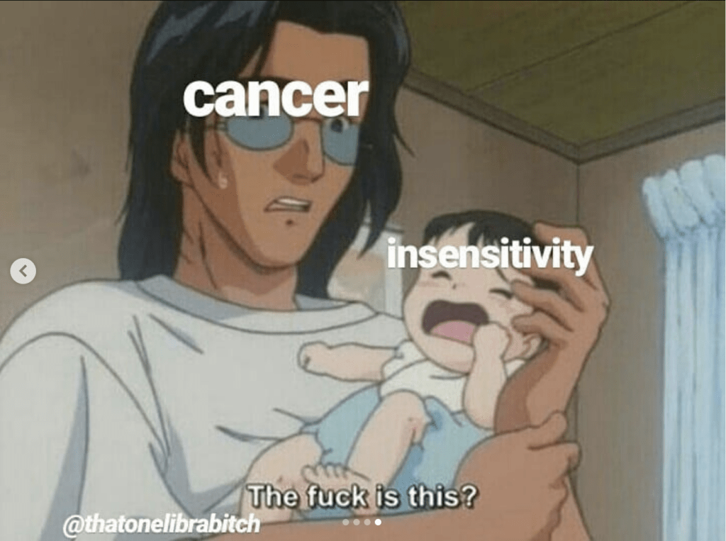 Cancer meme: hate insensitivity