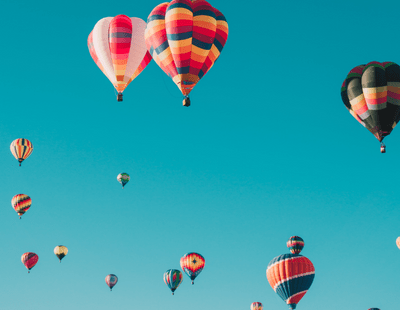 Fun hot air balloons