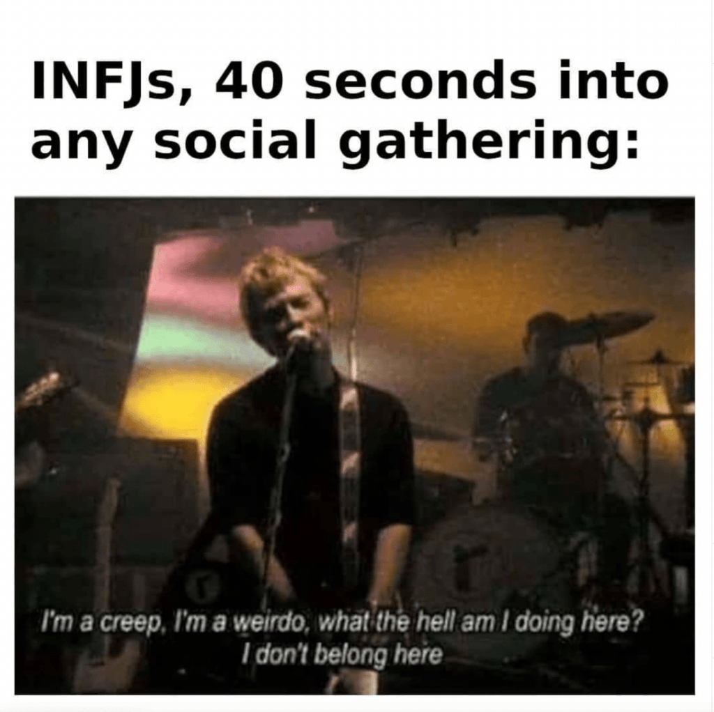 INFJ Creep Don't fit in Meme