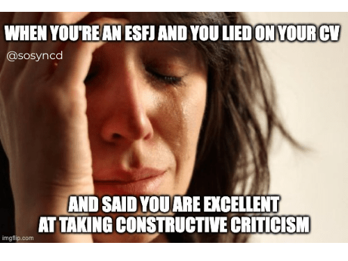 lie on your cv personality type funny criticism
