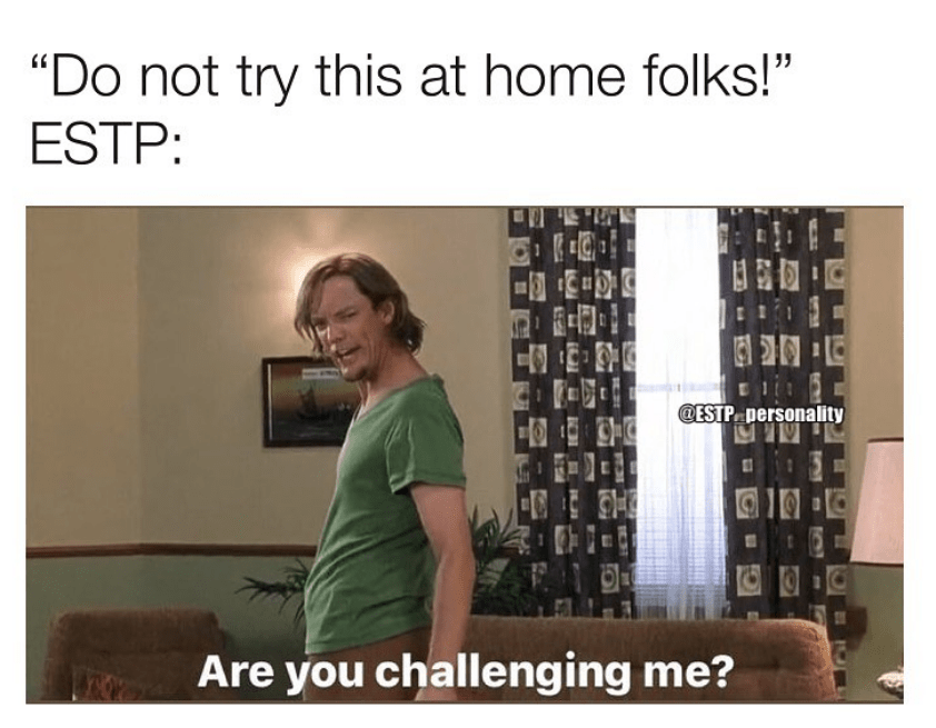 ESTP Meme - challenging risk-taker
