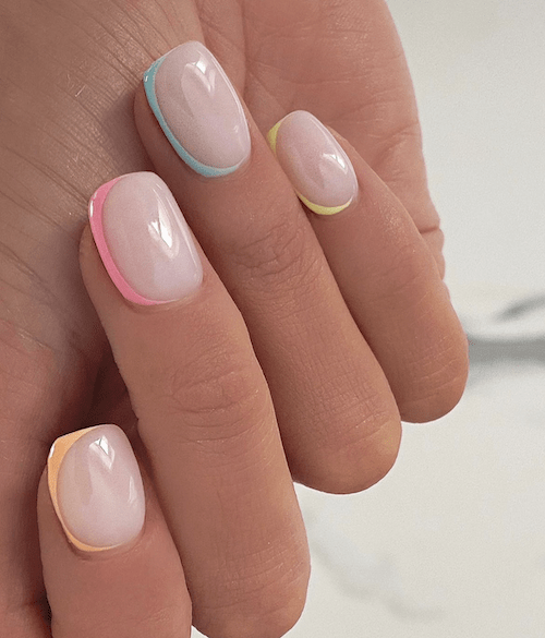 Nude with pastel edges