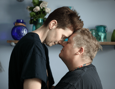 queer couple in love